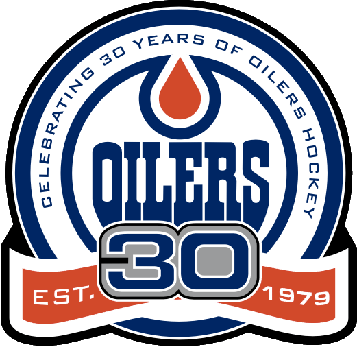 Edmonton Oilers 2009 Anniversary Logo iron on heat transfer